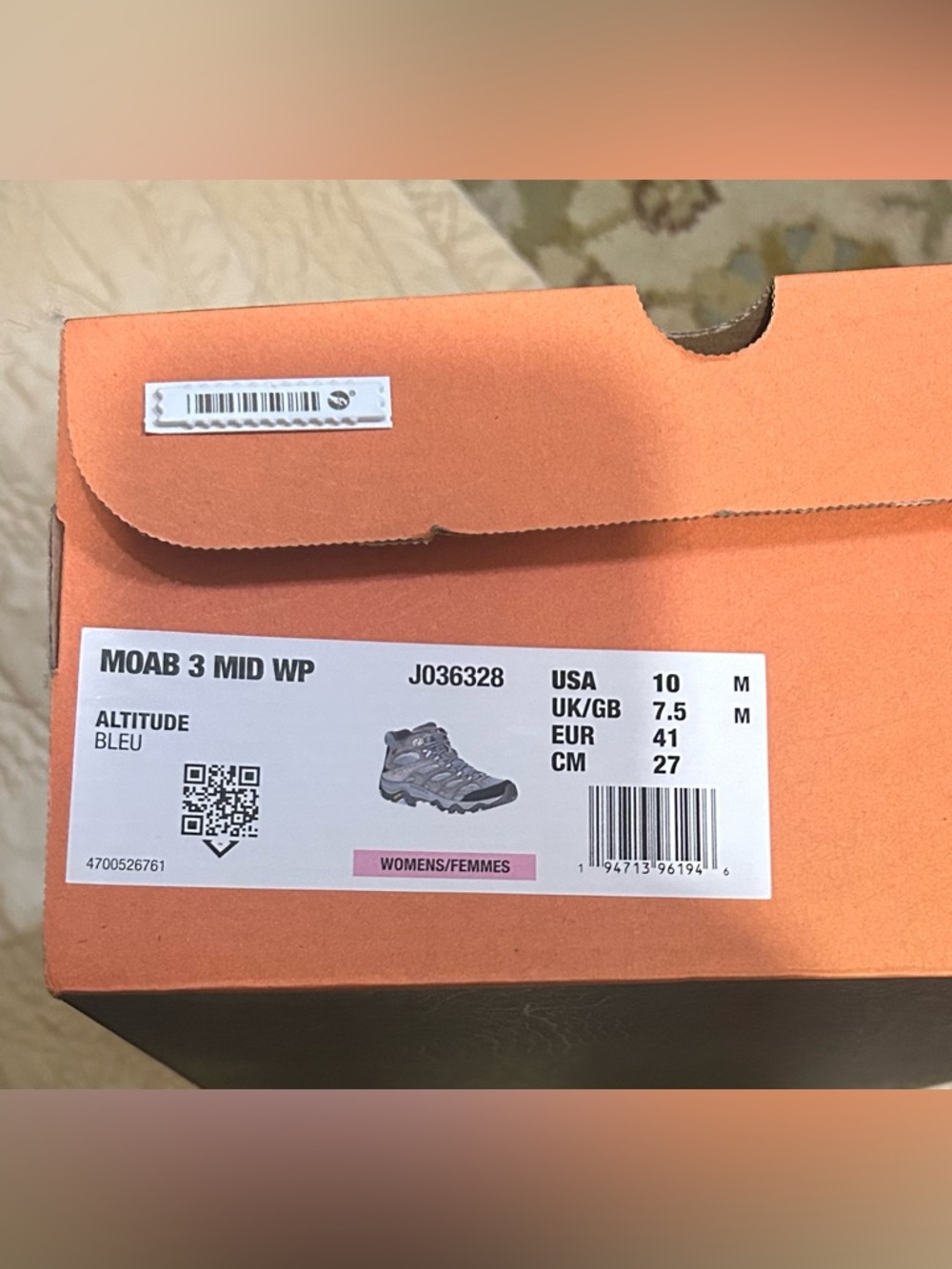 Merrell Moab 3 Mid WP Women's Hiking Boots - Altitude Bleu